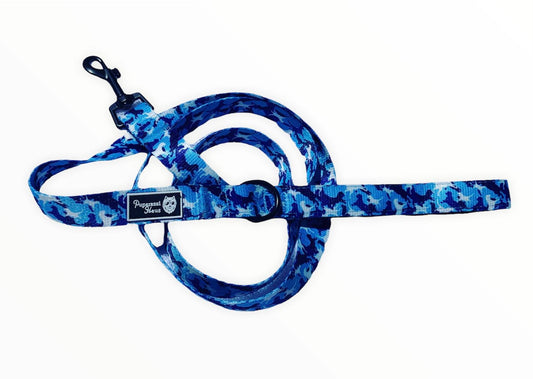 Blue Camo Style Dog Lead, Dog leash from Puparazzi Haus